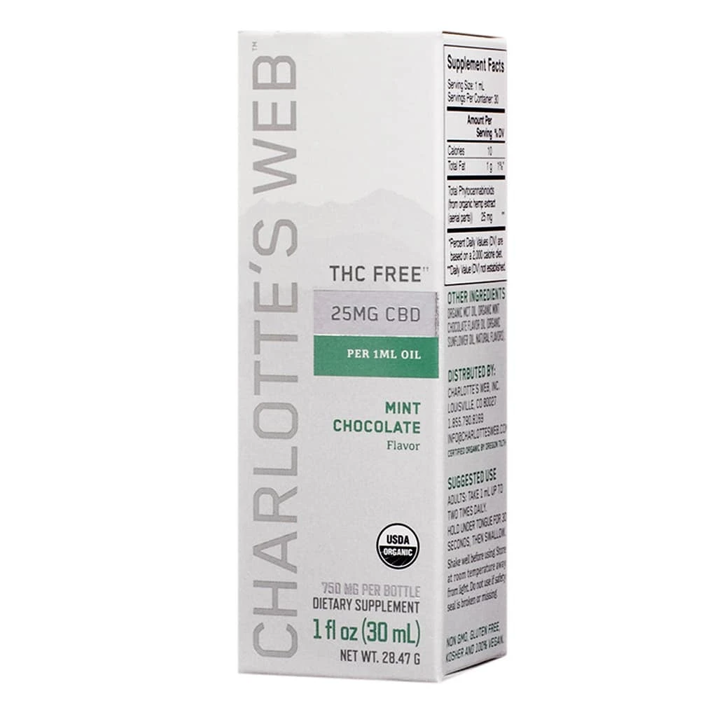 Charlotte's Web 25mg THC Free Mint Chocolate