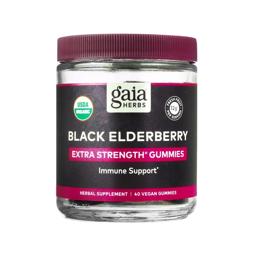 Gaia Herbs Black Elderberry Extra Strength Gummies