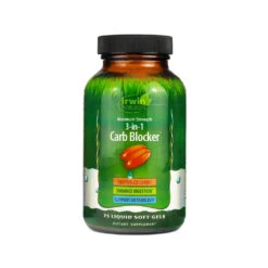 Irwin Naturals Maximum Strength 3-in-1 Carb Blocker Liquid Soft-Gels