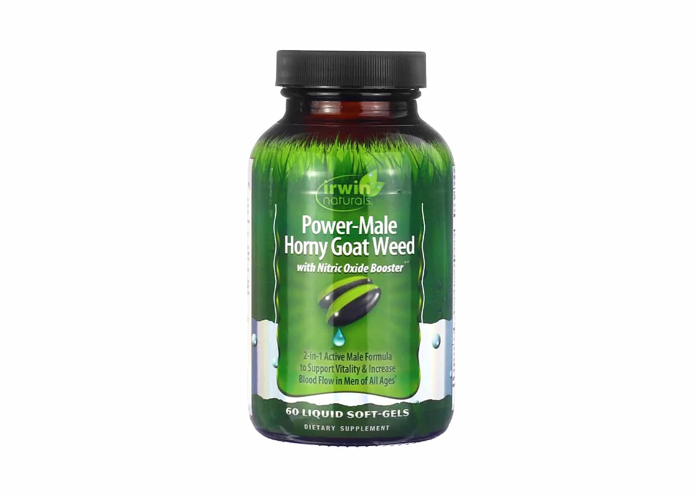 Irwin Naturals Power-Male Horny Goat Weed With Nitric Oxide Booster Liquid Soft-Gels