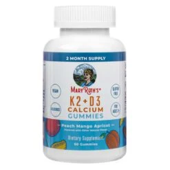 MaryRuth K2+D3 Calcium Gummies - Peach Mango Apricot