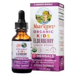 MaryRuth Organic Kids Elderberry Liquid Drops - Blueberry + Raspberry
