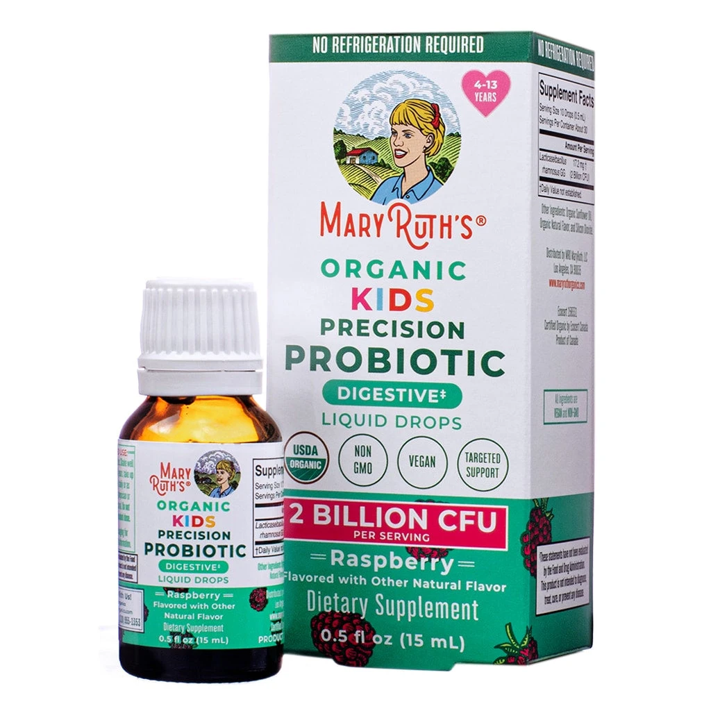 MaryRuth Organic Kids Precision Probiotic Digestive Drops - Raspberry