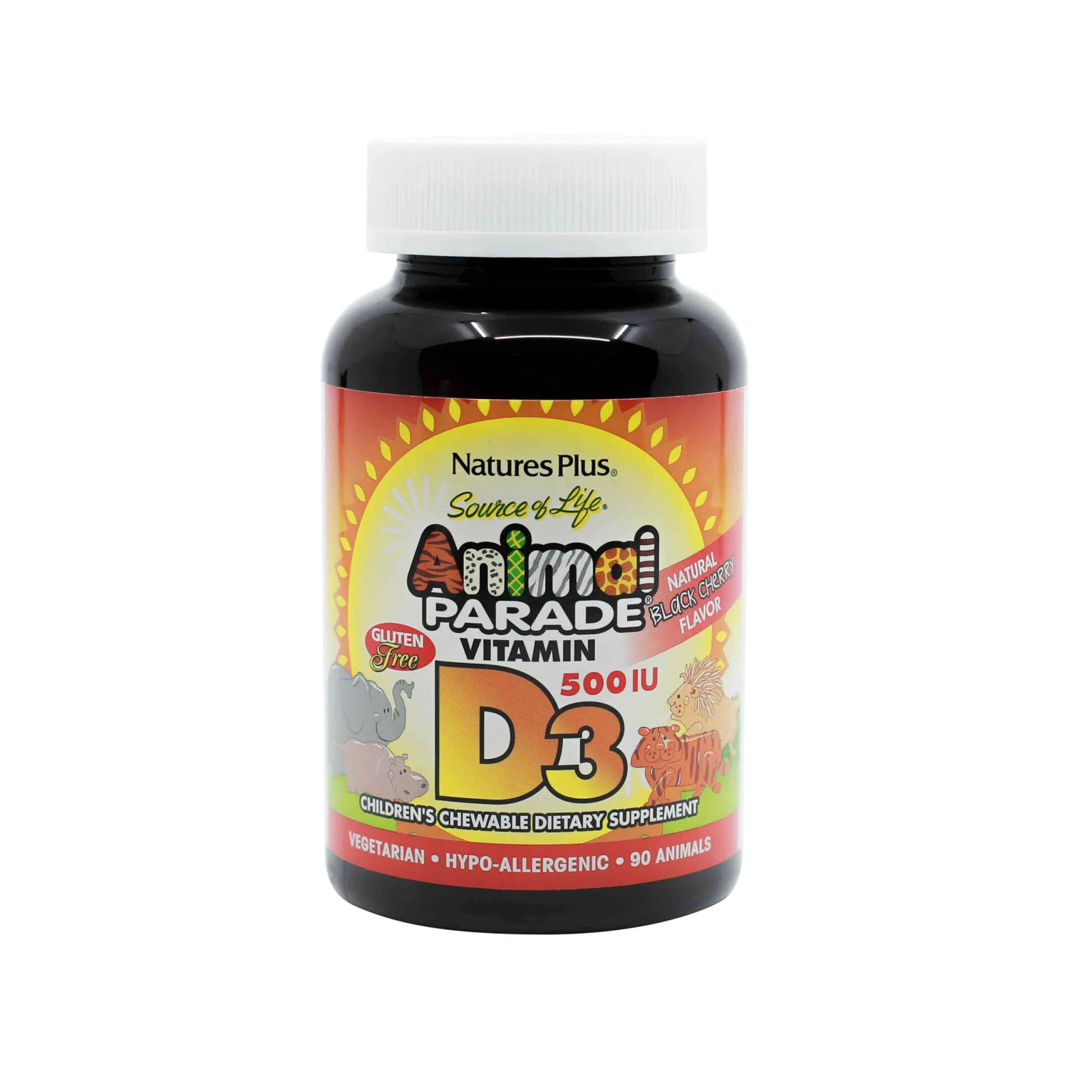 Natures Plus Animal Parade Vitamin D3 500IU Children's Chewable