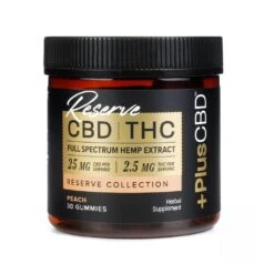 PlusCBD Reserve Collection Hemp Extract Gummies Peach