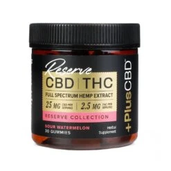 +PlusCBD Reserve Collection Hemp Extract Gummies Sour Watermelon