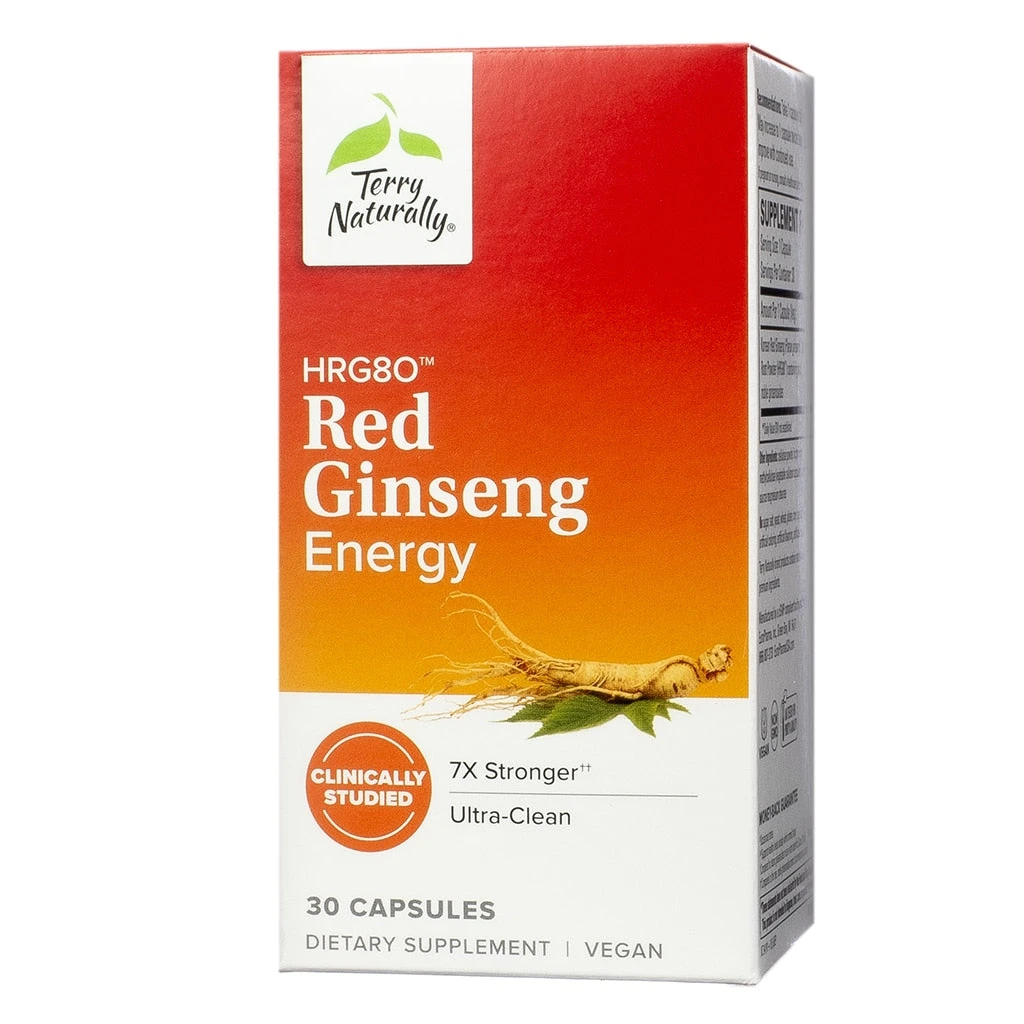 Terry Naturally HRG80 Red Ginseng Energy Capsules