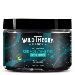 Wild Theory Outer Limits Delta 9 THC Gummies - 10mg THC + 10mg CBD - Green Apple